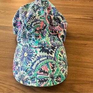 Lilly‎ Pulitzer Run Around Hat Cap Strapback One Size The Swim Adjustable Blue
